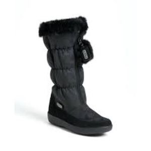 Coach Signature FauxFur PomPom Winter Boots 6.5